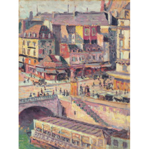Obraz, Reprodukce - The Pont Saint-Michel and the Quai des Orfevres, Paris, c.1900-03, Maximilien Luce