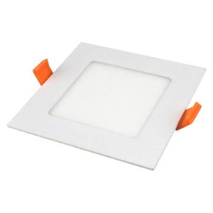 Zápustný LED panel, 6W, neutrální bílá, 12x12cm, čtverec, bílý