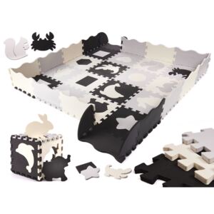 HračkyZaDobréKačky Dětské pěnové puzzle černo-bílé KX6268