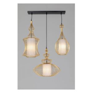 KARE DESIGN Stropní světlo Swing Iron zlaté, 3 světla, Vemzu