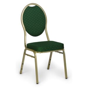 Čalouněná banketová židle, zelená