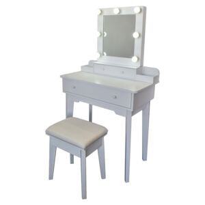 Kosmetický stolek se zrcadlem Vanessa, 75 x 40 x 130 cm