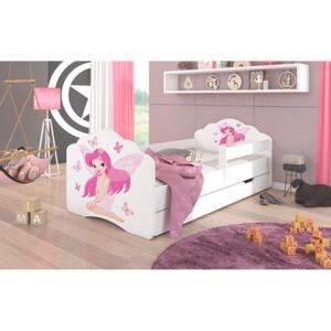 Dětská postel pro holky se zábranou Agnes 160x80 cm Včetně zásuvky