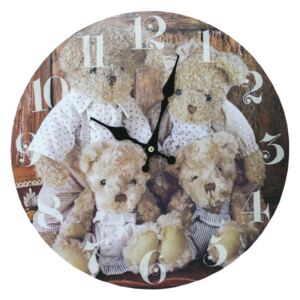Nástěnné hodiny Medvídci, 34 cm