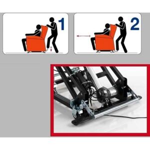 KIT ROLLER -zdvíhací podvozek s kolečky (Podvozek na kolečkách, který umožňuje snadné přesouvání křesla i se sedící osobou.)