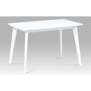 Jídelní stůl dřevěný 120x75 cm bílý AUT-008 WT