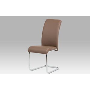 Jídelní židle cappuccino koženka chrom HC-236 CAP