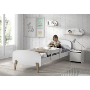 Dětská postel se zábranou VIPACK FURNITURE Kiddy 200x90 cm bílá