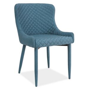 Elegantní jídelní čalouněná židle v modré barvě KN349
