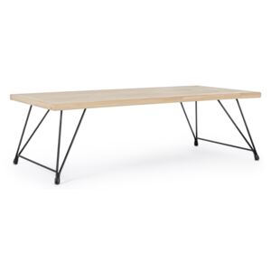 Konferenční stolek Bizzotto Gelado, 120x60x36 cm, hnědá/černá