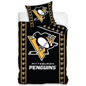 NHL - Hokejové povlečení Pittsburgh Penguins - 100% bavlna - 70x90 cm + 140x200 cm