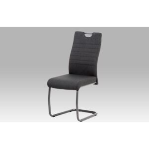 Jídelní židle v šedé látce s podnoží v barvě matný antracit DCL-417 GREY2
