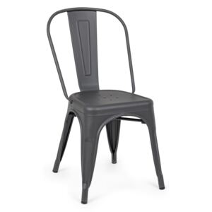 Antracitová jídelní židle Bizzotto Garmo, 53x45x86 cm