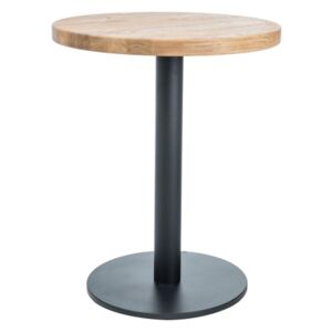 Stůl PURO II litý dub /černý * 70, 70 x 70 cm, černá , dřevo
