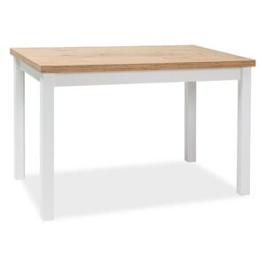 Stůl ADAM dub Lancelot / bílý mat 120x68, 120 x 68 cm, bílá , dub
