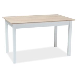 Stůl HORACY dub Sonoma / bílý mat 100(140)x60, 100-140 x 60 cm, bílá , dub