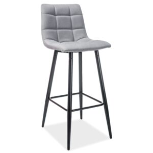 Barová židle SPICE H-1 černá kostra / šedé polstrování č. 123