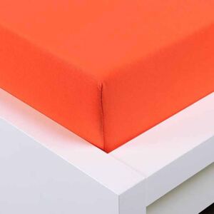 XPOSE® Jersey prostěradlo Exclusive dvoulůžko - tmavě oranžová 180x200 cm