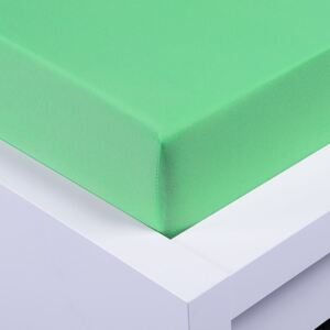 XPOSE® Jersey prostěradlo polybavlna dvoulůžko - letní zelená 180x200 cm