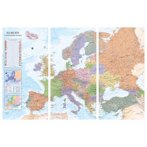 Murando DeLuxe Mapa na korkové tabuli - Evropa Velikost: 90x60 cm