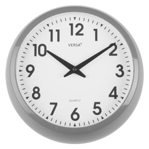 Nástěnné šedé kuchyňské hodiny Versa, ⌀ 30 cm