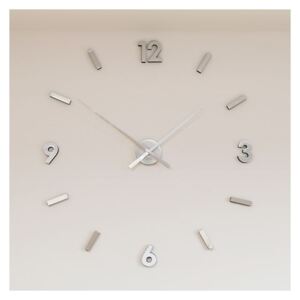 Nalepovací designové nástěnné hodiny JVD HW53.1 - stříbrné na zeď