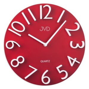 Dřevěné luxusní designové červené hodiny JVD HB22.3 (HB22.3)
