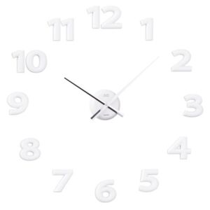 Bílé exkluzivní luxusní nalepovací hodiny JVD HB12.2