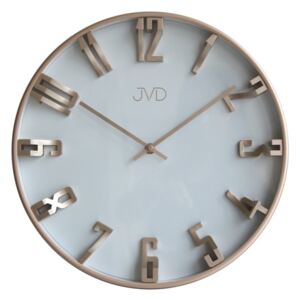 Kovové 3D designové nástěnné hodiny JVD HO171.3 - šampaň (POŠTOVNÉ ZDARMA!!)