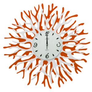 Designové obrovské nástěnné hodiny JVD HJ79.2 - průměr 60cm ( - oranžovo - bílé)