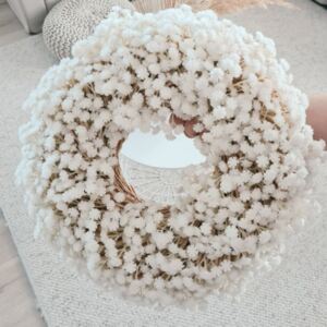 Věnec nevěstin závoj bílý 35 cm