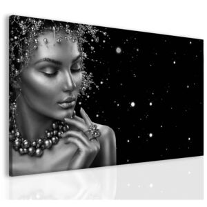 InSmile ® Obraz žena stříbrné odstíny Velikost: 50x30 cm