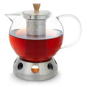 Klarstein Sencha, designová konvice na čaj, s ohřívačem Hibiscus z ušlechtilé oceli, 1,3 l, vkládací sítko