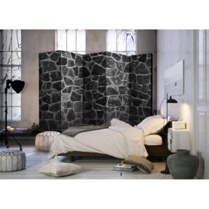 Murando DeLuxe Paraván černé kameny Velikost: 225x172 cm