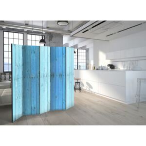 Murando DeLuxe Paraván modré dřevo II Velikost: 225x172 cm