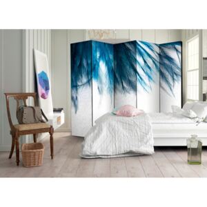 Murando DeLuxe Paraván safírové pírka II Velikost: 225x172 cm