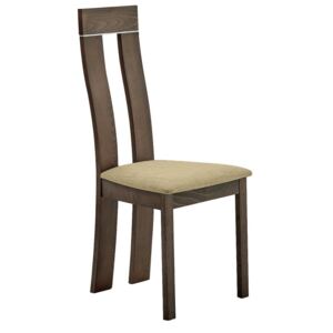 Dřevěná židle, třešeň/látka hnédá, DESI