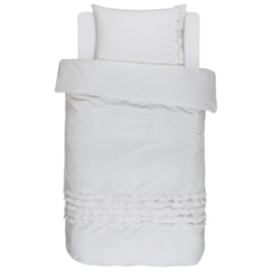 Bavlněné povlečení na postel, povlečení na jednolůžko, obrázkové povlečení, 100% bavlna - bílá pastelová barva, Essenza - 140x220+60x70
