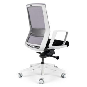 Kancelářská ergonomická židle BESTUHL S27 WHITE — více barev, snímatelný potah, nosnost 130 kg Černá