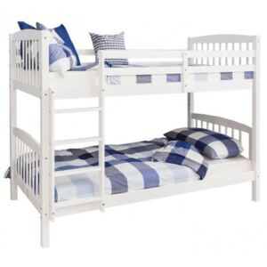 Dětská patrová rozložitelná bílá postel TK4018