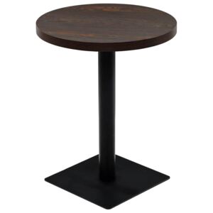 Bistro stůl - deska a ocel - kulatý | 60x75 cm