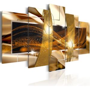 Murando DeLuxe Pětidílné obrazy - zlatá láva Velikost: 100x50 cm