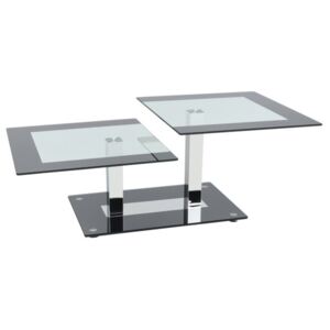 Konferenční stolek v luxusním skleněném provedení černá GABRIEL