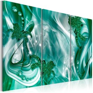 Murando DeLuxe Třídílný obraz - zelený prach Velikost: 60x40 cm