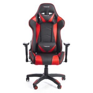 Herní židle k PC Eracer F03 s područkami nosnost 130 kg černá-červená