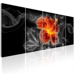 Murando DeLuxe Vícedílné obrazy na zeď - kouřový květ Velikost: 225x90 cm