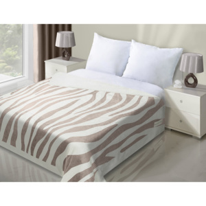 Přehoz na postel 210x170 cm Zebra (béžová)