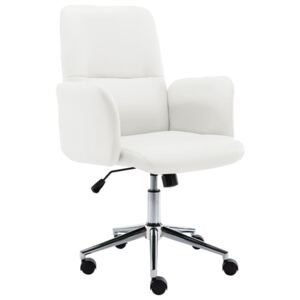 Kancelářská židle umělá kůže bílá