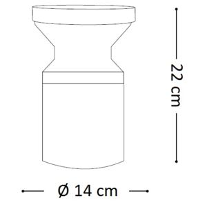 Venkovní sloupkové svítidlo Ideal Lux Torre PT1 Small antracite 158891 šedé 22cm IP44