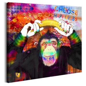 Murando DeLuxe Šťastná opička Velikost: 50x50 cm
